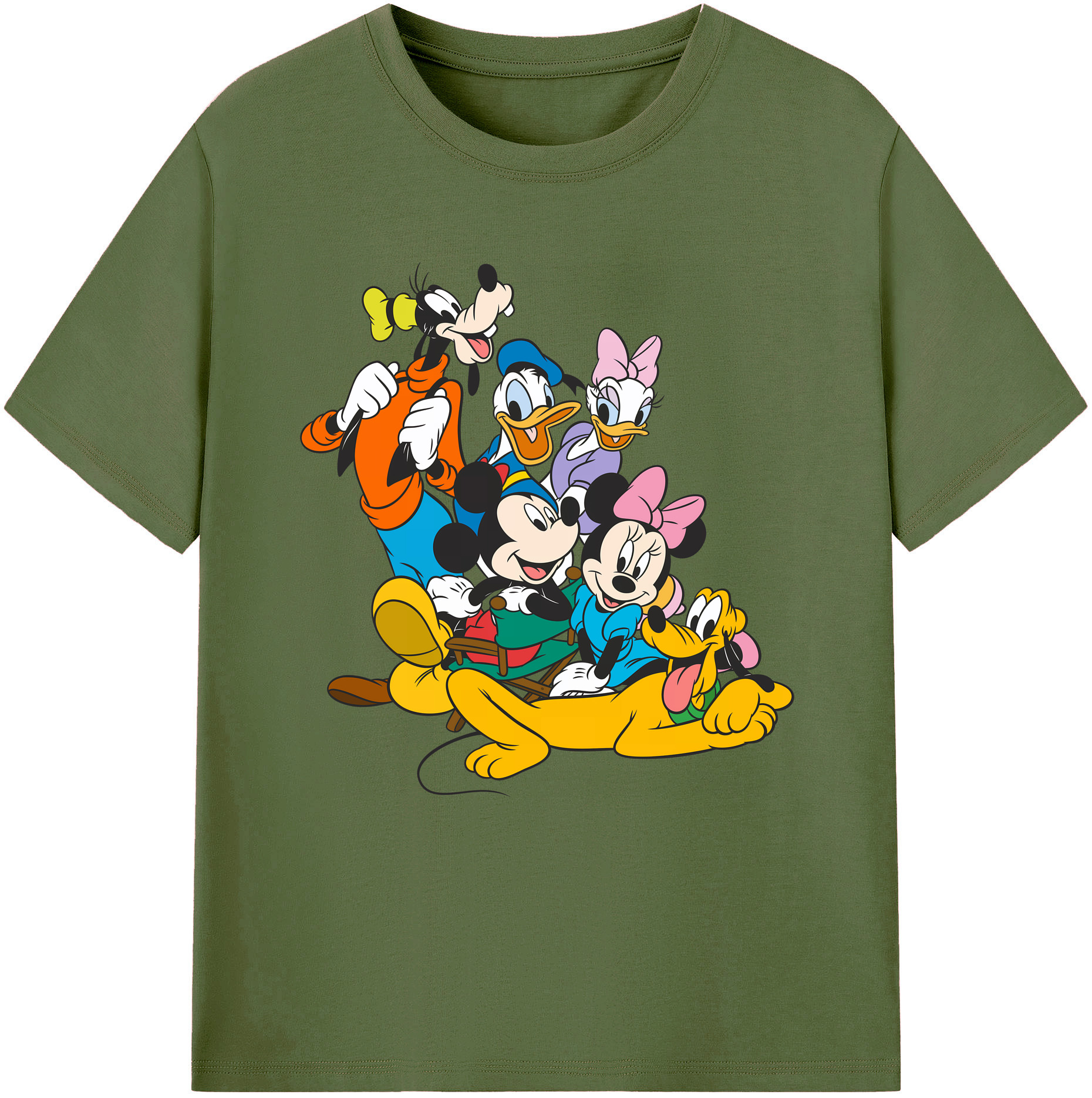 （画像用） ミッキーマウス Mickey Mouse 綿100％半袖Tシャツ（フロントプリント）